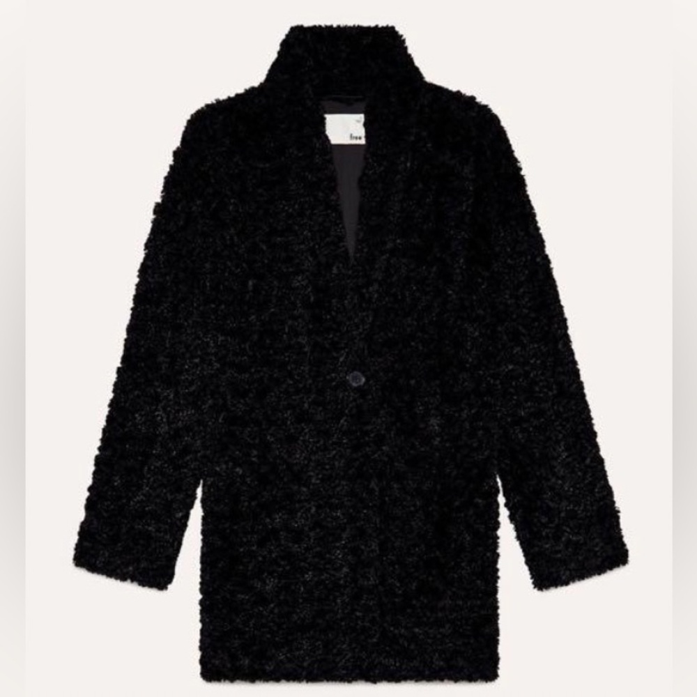 Wilfred Free Teddy Plush Jacket, Black